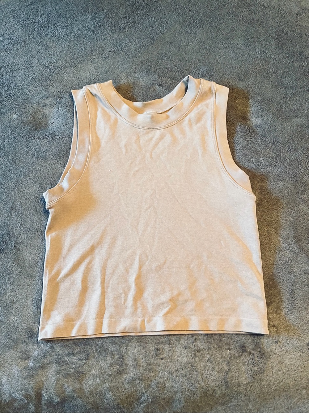 DYNAMIC Women's Sleeveless Ribbed Tank Top - light tan
